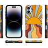 image:imageCasely iPhone 16 Case  The Boyfriend Collection  Forest Green  Bold Protective Design  Compatible with MagSafeShine On  Retro Sunset