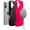 image:imageCasely iPhone 16 Case  The Boyfriend Collection  Forest Green  Bold Protective Design  Compatible with MagSafeThink Pink  Solid Neon Pink