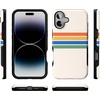 image:imageCasely iPhone 16 Case  The Boyfriend Collection  Forest Green  Bold Protective Design  Compatible with MagSafeTotally Groovy  Rainbow Stripes Color Block
