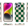 image:imageCasely iPhone 16 Pro Case  Mystic Moss  Green Enchanted Shimmer  Compatible with MagSafe  Classic Ultra Slim DesignFit Check  Green Checkerboard