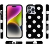 image:imageCasely iPhone 16 Pro Case  Mystic Moss  Green Enchanted Shimmer  Compatible with MagSafe  Classic Ultra Slim DesignHigh Contrast  Black Polka Dot