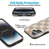 image:imageCasely iPhone 17 Case  Kiwi Kiss  Matcha Green Shimmer  Bold Protective Design  MagSafe Compatible DesignFit Check  Neutral Checkerboard