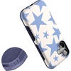 image:imageCasely iPhone 17 Case  Kiwi Kiss  Matcha Green Shimmer  Bold Protective Design  MagSafe Compatible DesignStars Align  Blue  White Stars