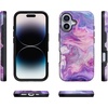 image:imageCasely iPhone 17 Case  Kiwi Kiss  Matcha Green Shimmer  Bold Protective Design  MagSafe Compatible DesignTie Dying Over You  Purple Marble