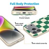 image:imageCasely iPhone 17 Pro Case  Think Pink  Solid Neon Pink  Compatible with MagSafe  Classic Ultra Slim DesignFit Check  Green Checkerboard
