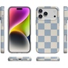 image:imageCasely iPhone 17 Pro Case  Think Pink  Solid Neon Pink  Compatible with MagSafe  Classic Ultra Slim DesignFit Check  Light Blue Checkerboard