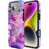 image:imageCasely iPhone 17 Pro Case  Think Pink  Solid Neon Pink  Compatible with MagSafe  Classic Ultra Slim DesignTie Dying Over You  Purple Marble