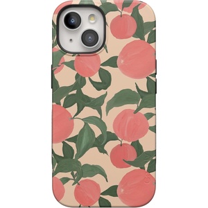 image:imageCasely iPhone 15 Plus Case  Into the Wild  White Snow Leopard  Bold Protective Design  MagSafe Compatible DesignFeeling Peachy  Blush Vines