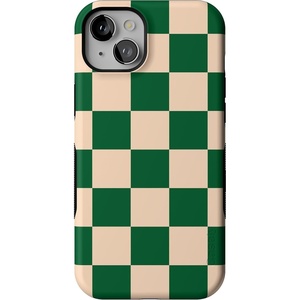 image:imageCasely iPhone 15 Plus Case  Into the Wild  White Snow Leopard  Bold Protective Design  MagSafe Compatible DesignFit Check  Green Checkerboard