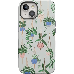 image:imageCasely iPhone 15 Plus Case  Into the Wild  White Snow Leopard  Bold Protective Design  MagSafe Compatible DesignHanging Around  Potted Plants Floral