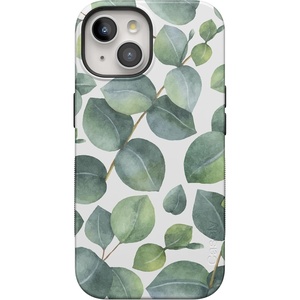 image:imageCasely iPhone 15 Plus Case  Into the Wild  White Snow Leopard  Bold Protective Design  MagSafe Compatible DesignLeaf Me Alone  Green Floral Print