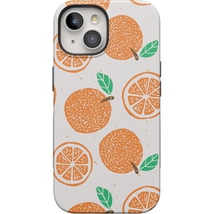 image:imageCasely iPhone 15 Plus Case  Into the Wild  White Snow Leopard  Bold Protective Design  MagSafe Compatible DesignMain Squeeze  Orange Stamped