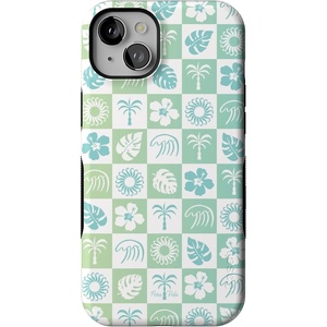 image:imageCasely iPhone 15 Plus Case  Into the Wild  White Snow Leopard  Bold Protective Design  MagSafe Compatible DesignPura Vida  Coastal Checkers