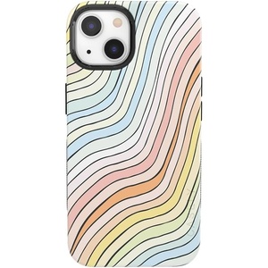 image:imageCasely iPhone 15 Plus Case  Into the Wild  White Snow Leopard  Bold Protective Design  MagSafe Compatible DesignRide The Wave  Pastel Rainbow Lined