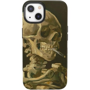 image:imageCasely iPhone 15 Plus Case  Into the Wild  White Snow Leopard  Bold Protective Design  MagSafe Compatible DesignVan Gogh  Skull of a Skeleton with Burning Cig