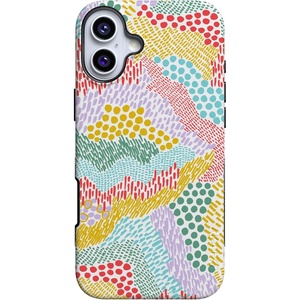 image:imageCasely iPhone 16 Case  The Boyfriend Collection  Forest Green  Bold Protective Design  Compatible with MagSafeColor Me Happy  Doodle Colorblock