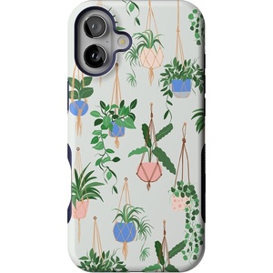 image:imageCasely iPhone 16 Case  The Boyfriend Collection  Forest Green  Bold Protective Design  Compatible with MagSafeHanging Around  Potted Plants Floral