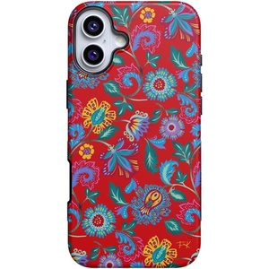 image:imageCasely iPhone 16 Case  The Boyfriend Collection  Forest Green  Bold Protective Design  Compatible with MagSafePainted Flowers  Frida Kahlo Floral