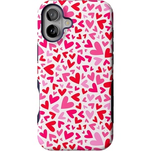 image:imageCasely iPhone 16 Case  The Boyfriend Collection  Forest Green  Bold Protective Design  Compatible with MagSafeXOXO  Pink Candy Hearts