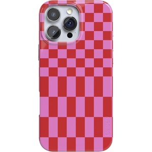 image:imageCasely iPhone 16 Pro Case  Mystic Moss  Green Enchanted Shimmer  Compatible with MagSafe  Classic Ultra Slim DesignVibe Check  Pink Checkerboard