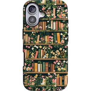 image:imageCasely iPhone 17 Case  Kiwi Kiss  Matcha Green Shimmer  Bold Protective Design  MagSafe Compatible DesignBook Nook  Floral Library