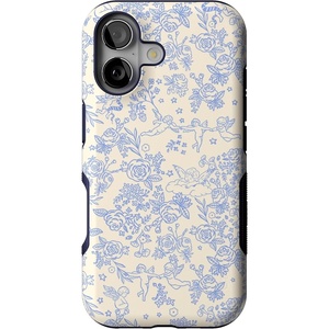 image:imageCasely iPhone 17 Case  Kiwi Kiss  Matcha Green Shimmer  Bold Protective Design  MagSafe Compatible DesignCupids Canvas  Periwinkle Floral