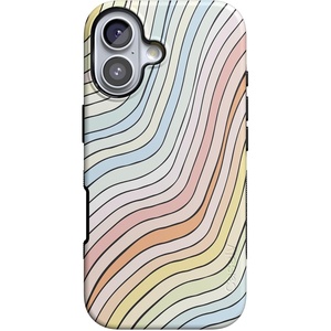 image:imageCasely iPhone 17 Case  Kiwi Kiss  Matcha Green Shimmer  Bold Protective Design  MagSafe Compatible DesignRide The Wave  Pastel Rainbow Lined