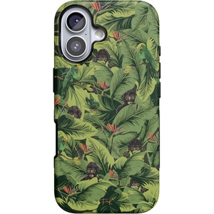 image:imageCasely iPhone 17 Case  Kiwi Kiss  Matcha Green Shimmer  Bold Protective Design  MagSafe Compatible DesignSneaky Monkeys  Frida Kahlo Jungle Floral