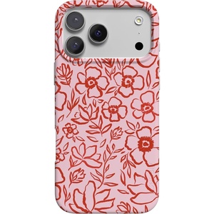 image:imageCasely iPhone 17 Pro Case  Think Pink  Solid Neon Pink  Compatible with MagSafe  Classic Ultra Slim DesignBlush Garden  Floral Doodle