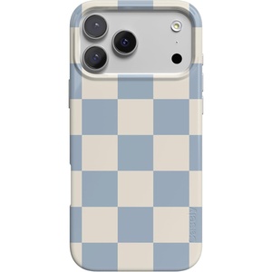 image:imageCasely iPhone 17 Pro Case  Think Pink  Solid Neon Pink  Compatible with MagSafe  Classic Ultra Slim DesignFit Check  Light Blue Checkerboard