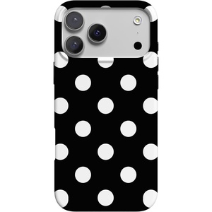 image:imageCasely iPhone 17 Pro Case  Think Pink  Solid Neon Pink  Compatible with MagSafe  Classic Ultra Slim DesignHigh Contrast  Black Polka Dot