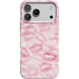 image:imageCasely iPhone 17 Pro Case  Think Pink  Solid Neon Pink  Compatible with MagSafe  Classic Ultra Slim DesignSealed with a Kiss  Pink Lipstick