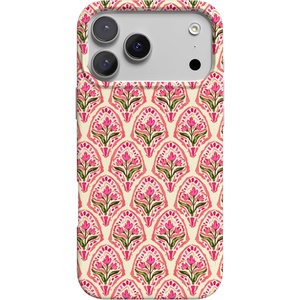image:imageCasely iPhone 17 Pro Case  Think Pink  Solid Neon Pink  Compatible with MagSafe  Classic Ultra Slim DesignTulip Tapestry  Jenna Palek x Casely