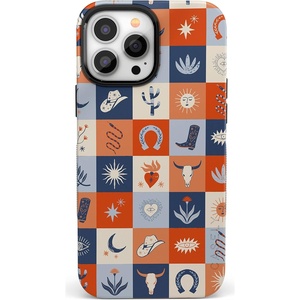 image:imageCasely iPhone 13 Pro Max Case  Into the Wild  Black Leopard  Bold Protective Design  Compatible with MagSafeDirt Road Chic  Western Squares