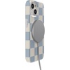 image:imageCasely iPhone 15 Case  Here Comes the Sun  Colorblock Sunset  Compatible with MagSafe  Classic Ultra Slim DesignFit Check  Light Blue Checkerboard
