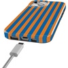 image:imageCasely iPhone 15 Case  Here Comes the Sun  Colorblock Sunset  Compatible with MagSafe  Classic Ultra Slim DesignGo New York  Blue  Orange Stripes