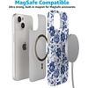 image:imageCasely iPhone 15 Case  Here Comes the Sun  Colorblock Sunset  Compatible with MagSafe  Classic Ultra Slim DesignRose to Fame  Blue  White Rose Floral