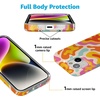 image:imageCasely iPhone 15 Case  Here Comes the Sun  Colorblock Sunset  Compatible with MagSafe  Classic Ultra Slim DesignTropical Color Splash  Abstract Retro