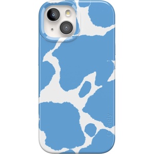image:imageCasely iPhone 15 Case  Here Comes the Sun  Colorblock Sunset  Compatible with MagSafe  Classic Ultra Slim DesignCurrent MOOd  Light Blue Cow Print