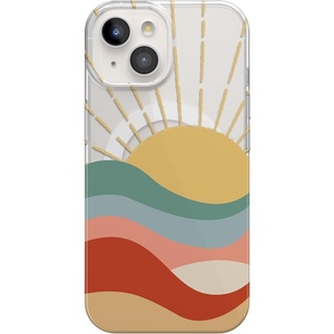 image:imageCasely iPhone 15 Case  Here Comes the Sun  Colorblock Sunset  Compatible with MagSafe  Classic Ultra Slim DesignHere Comes the Sun  Colorblock Sunset