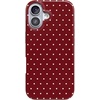 image:imageCasely iPhone 16 Plus Case  Moody Monochrome  Twilight Flora  Compatible with MagSafe  Classic Ultra Thin DesignOn the Dot  Maroon Polka Dot