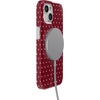 image:imageCasely iPhone 16 Plus Case  Moody Monochrome  Twilight Flora  Compatible with MagSafe  Classic Ultra Thin DesignOn the Dot  Maroon Polka Dot