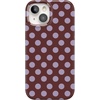 image:imageCasely iPhone 16 Plus Case  Moody Monochrome  Twilight Flora  Compatible with MagSafe  Classic Ultra Thin DesignSpotted in SoHo  Burgundy Polka Dot