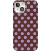 image:imageCasely iPhone 16 Plus Case  Moody Monochrome  Twilight Flora  Compatible with MagSafe  Classic Ultra Thin DesignSpotted in SoHo  Burgundy Polka Dot