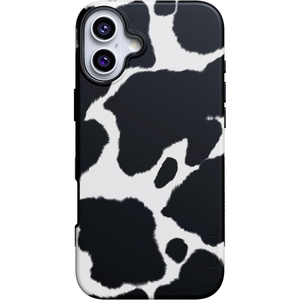 image:imageCasely iPhone 16 Plus Case  Midnight Onyx  Black Shimmer  Bold Protective Design  Compatible with MagSafeCurrent MOOd  Cow Print