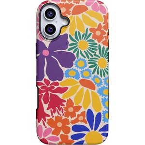 image:imageCasely iPhone 16 Plus Case  Midnight Onyx  Black Shimmer  Bold Protective Design  Compatible with MagSafeFlower Patch  MultiColor Floral
