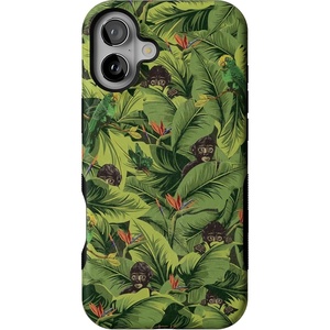 image:imageCasely iPhone 16 Plus Case  Midnight Onyx  Black Shimmer  Bold Protective Design  Compatible with MagSafeFrida Kahlo  Sneaky Monkeys  Jungle Floral