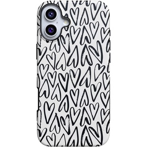 image:imageCasely iPhone 16 Plus Case  Midnight Onyx  Black Shimmer  Bold Protective Design  Compatible with MagSafeHeart Throb  Endless Hearts