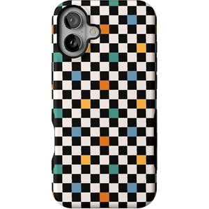 image:imageCasely iPhone 16 Plus Case  Midnight Onyx  Black Shimmer  Bold Protective Design  Compatible with MagSafeOld Skool  Retro Checkerboard