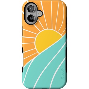 image:imageCasely iPhone 16 Plus Case  Midnight Onyx  Black Shimmer  Bold Protective Design  Compatible with MagSafeWaves  Rays  Sunshine
